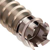 Бур из алюминиевого сплава со стальными коронками Бур из алюминиевого сплава со стальными коронками