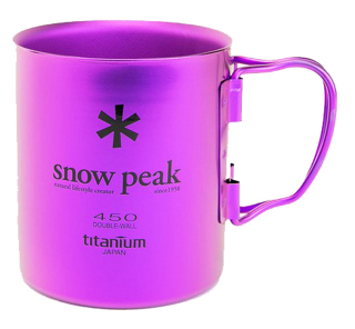 Кружка Snow Peak Titanium Double 450 Purple - Фото 1 большая