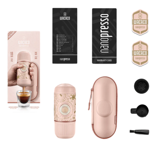 Кофемашина WACACO Nanopresso с чехлом Dark Soul Pink - Фото 2 большая