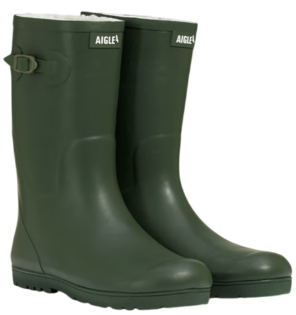 Сапоги детские Aigle Woody-Pop Fur 2 Kaki - Фото 5 большая