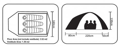 Палатка Kailas Star Night IV Brown - Фото 2 большая