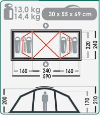 Палатка Normal Бизон Люкс Тёмно-зелёный - Фото 2 большая