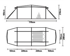 Палатка со стойками Naturehike Aries Tunnel 4-6 Khaki - Фото 2 большая