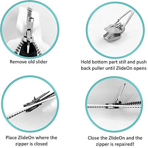 Бегунок для молнии ZlideOn 2022 Plastic Zipper L Silver - Фото 6 большая