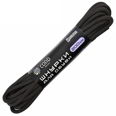 Шнурки Cord 200см Black - Фото 1 большая