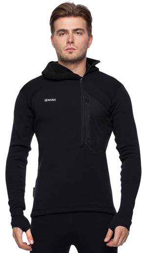 Лонгслив мужской Bask Explorer Hood V2 Черный - Фото 1 большая