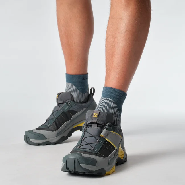 Кроссовки мужские Salomon X Ultra 5 Gtx Turbulence/Monument/Spicy Mustard - Фото 4 большая