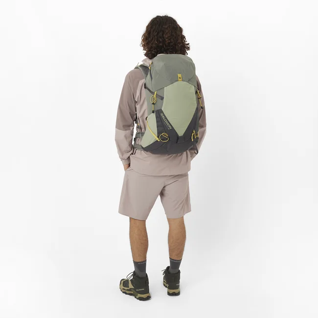 Кроссовки мужские Salomon X Ultra 5 Mid Gtx Peat/Gray Green/Blue Nights - Фото 7 большая