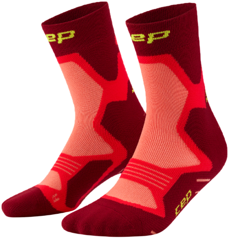 Носки CEP CT105U Core Run Cushion Mid Cut Red - Фото 3 большая