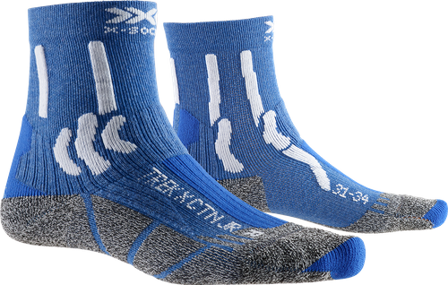 Носки детские X-Socks Trek X Ctn Lake Blue/Arctic White - Фото 1 большая
