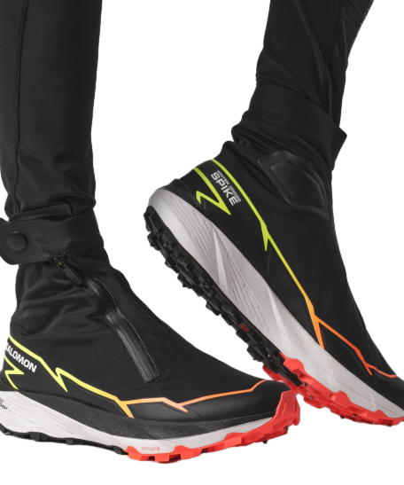 Кроссовки Salomon Winter Cross Spike Black/Neon Flame/Safety Yellow - Фото 5 большая