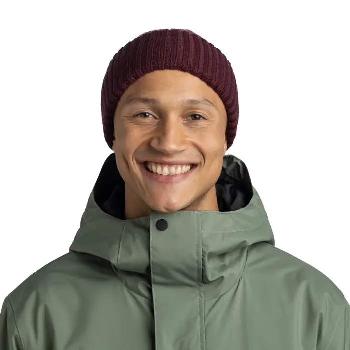 Шапка Buff Knitted Erviny Maroon - Фото 3 большая