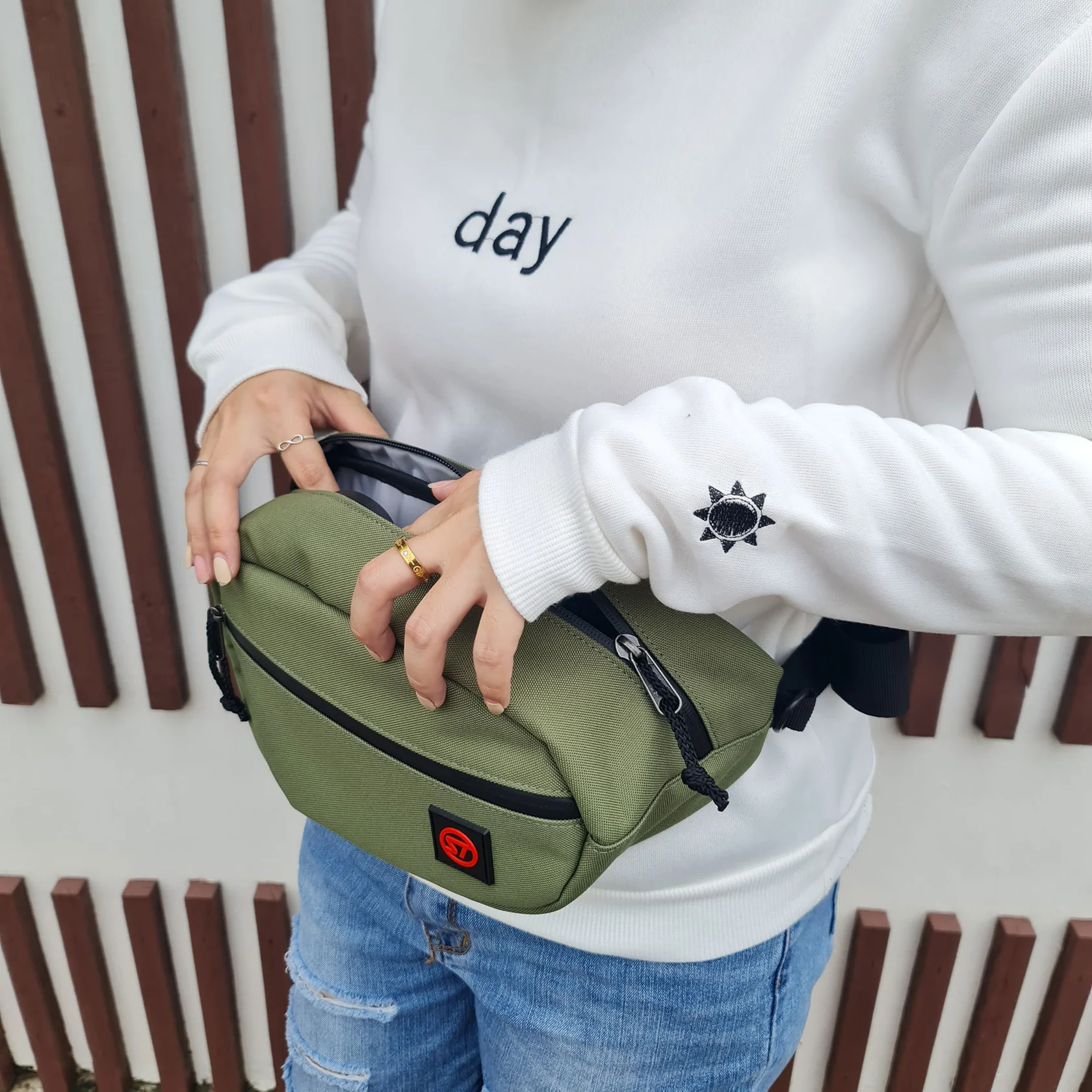 Сумка на пояс Stream Trail Oval 5 Olive - Фото 8 большая