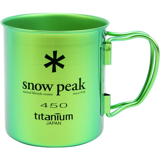 Кружка Snow Peak Titanium Single 450 Green - Фото 1 большая
