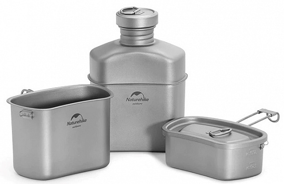 Набор посуды Naturehike Cooking Set Titanium - Фото 1 большая
