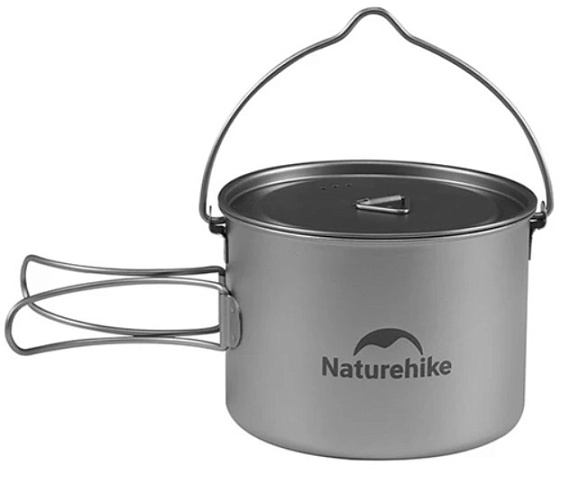 Кастрюля Naturehike Ti02 0,9 Titanium - Фото 1 большая