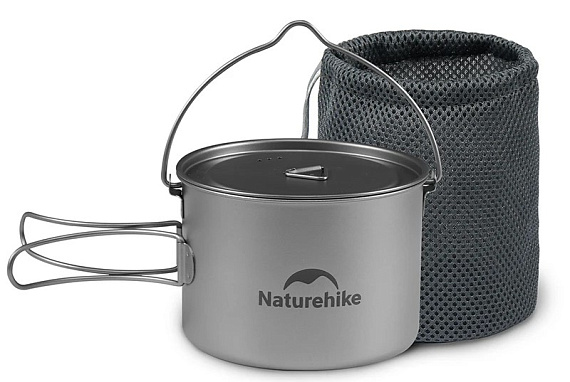 Кастрюля Naturehike Ti02 0,9 Titanium - Фото 2 большая