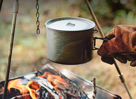 Кастрюля Naturehike Ti02 0,9 Titanium - Фото 3 большая