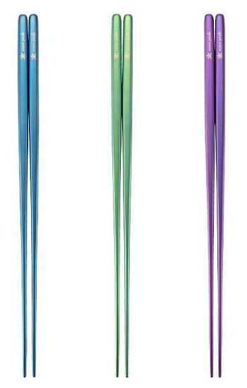 Палочки для суши Snow Peak Titanium Chopsticks Green - Фото 3 большая