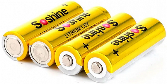 Комплект литиевых батарей Soshine AA 3000мАч 1.5В (4 шт) - Фото 1 большая