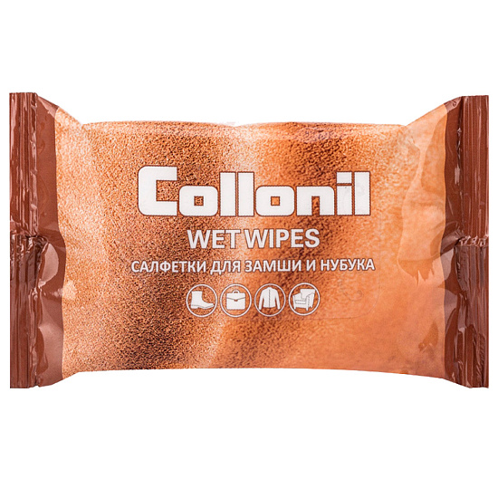 Салфетки влажные Collonil №15 для замши нубука и велюра - Фото 1 большая