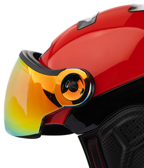 Горнолыжный шлем Kask Montecarlo Visor Red - Фото 3 большая