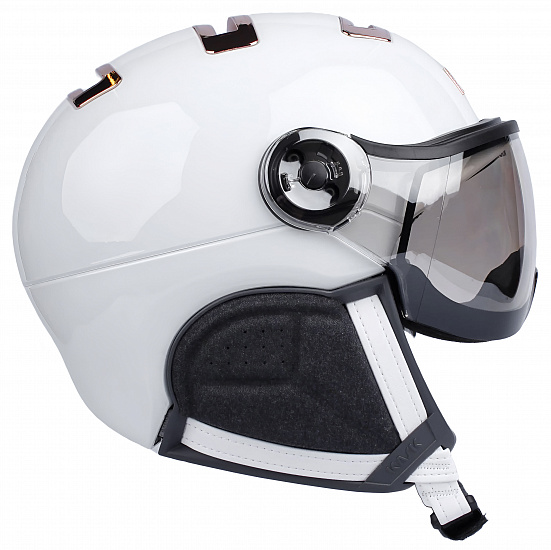 Горнолыжный шлем Kask Chrome Visor White/Pink Gold - Фото 1 большая