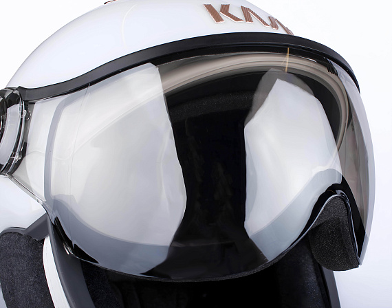 Горнолыжный шлем Kask Chrome Visor White/Pink Gold - Фото 4 большая