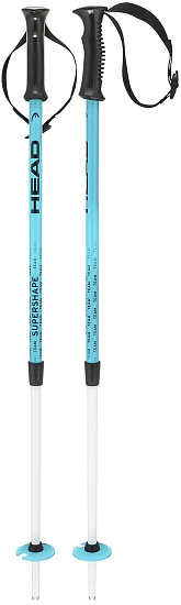 Горнолыжные палки детские Head Supershape Team Adjust (85-110) 16/14 mm White/Black/Speed Blue - Фото 1 большая