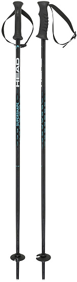 Горнолыжные палки детские Head Supershape Team 14mm White/Black/Speed Blue - Фото 1 большая