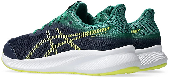 Кроссовки детские ASICS Patriot 13 GS Midnight/Citron - Фото 7 большая