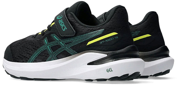 Кроссовки детские ASICS Gt-1000 13 PS Black/Jasper Green - Фото 5 большая