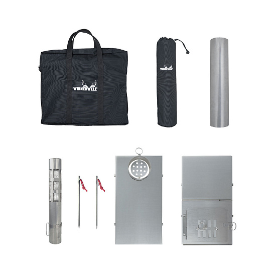 Печь Winnerwell Fastfold Plus Titanium Nested Pipe Medium - Фото 4 большая