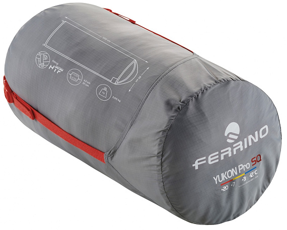 Спальник Ferrino Yukon Pro Sq +3 Rosso - Фото 2 большая