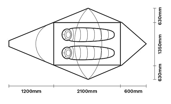 Палатка Naturehike Lgloo 2 Alpine Q-9B Lime - Фото 2 большая