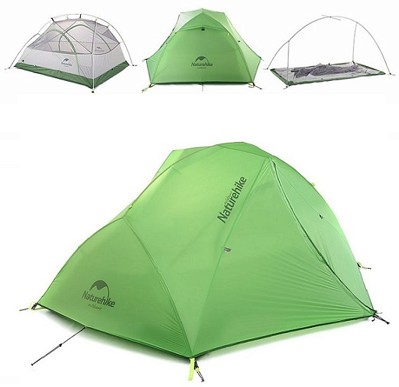 Палатка Naturehike Star-River 2 20D Green - Фото 4 большая
