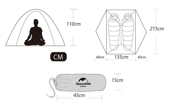 Палатка Naturehike Star-River 2 210T Forest Green - Фото 2 большая