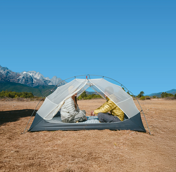 Палатка Naturehike Mongar UL Hiking 2 15D nylon Moon Rock/Grey - Фото 7 большая