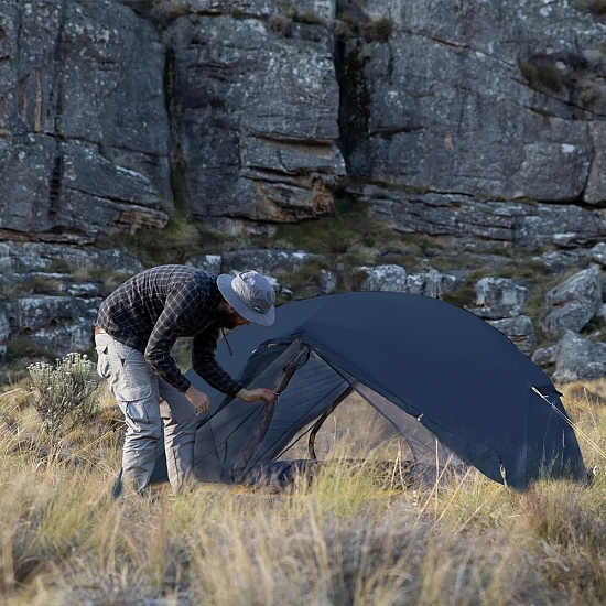 Палатка Naturehike Mongar Ultralight 2 (Integrated version) 210T Navy Blue - Фото 4 большая