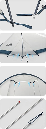 Палатка Naturehike Daban Double Snow White - Фото 5 большая