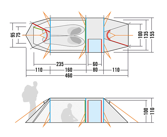 Палатка Tatonka Alaska 2.235 Pu Light olive - Фото 2 большая