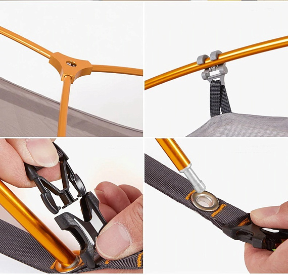 Палатка Naturehike Cycling Ultralight 2 20D Orange - Фото 8 большая