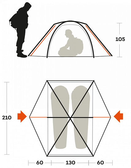 Палатка Ferrino Rift 2 Blue - Фото 2 большая