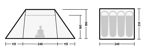 Палатка Naturehike Village 5.0 Khaki - Фото 2 большая
