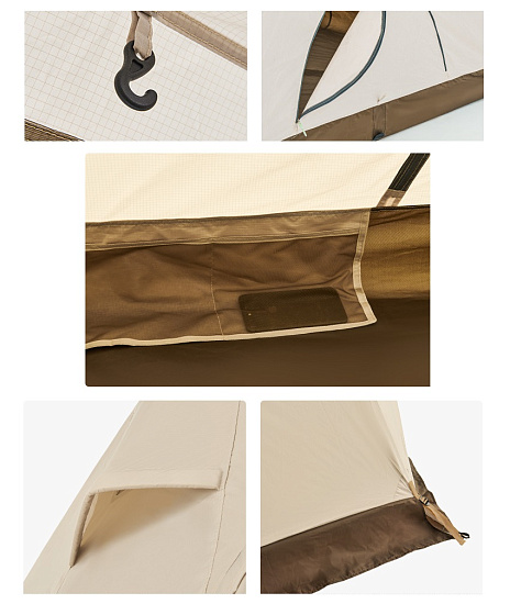 Палатка Naturehike Village 5.0 Khaki - Фото 4 большая