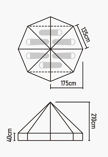 Палатка Naturehike Brighten 6.4 Green - Фото 2 большая
