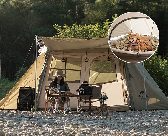 Палатка Naturehike Village 5.0 4 Army Green - Фото 11 большая