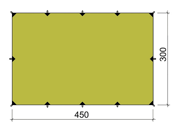 Тент Bask Canopy Silicone 3x4,5 Yellow - Фото 4 большая