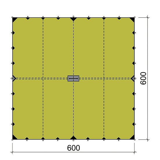Тент Bask Canopy 6x6 V3 Olive - Фото 2 большая