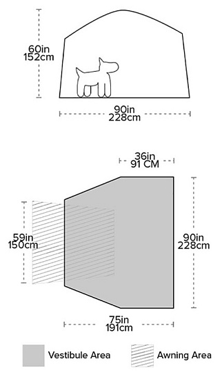 Тамбур для палатки Big Agnes Big House 4 - Фото 3 большая
